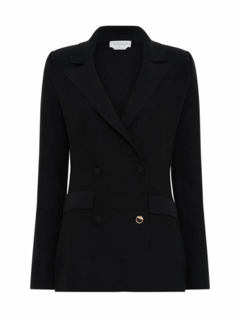 Ceto Knit Blazer in Black Merino Wool Cashmere
