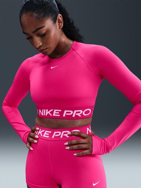 Nike Pro Women's Dri-FIT Cropped Long-Sleeve Top