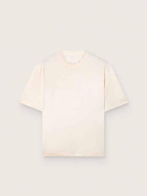 Star unisex cotton T-shirt in vintage white with black print on the back