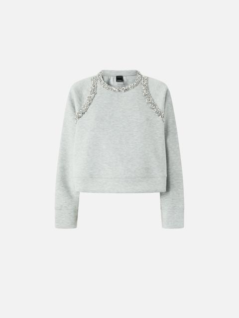 SWEATSHIRT WITH BEJEWELLED APPLIQUÉS