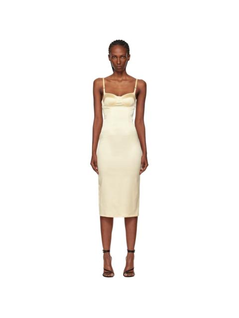 Yellow Lingerie Midi Dress