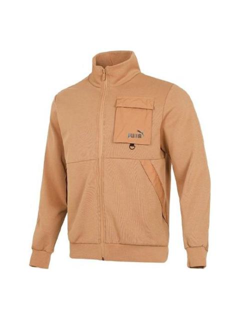 PUMA Casual Pattern Loose Long Sleeves Jacket Couple Style Khaki 537033-63