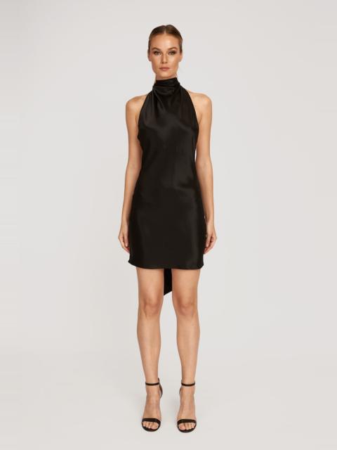 PENNY BACKLESS SATIN MINI DRESS
