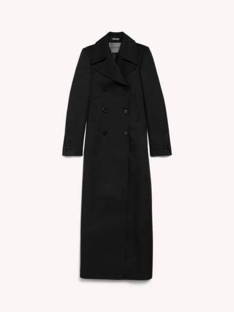 Women's Long Trench Coat in Black