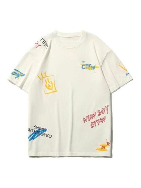 Li-Ning Cheng Feng Sports Fashion Series Subject Printing Tee 'White Multi' AHSR679-1