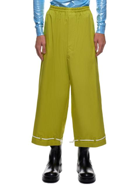 Cropped Flat Front Trousers