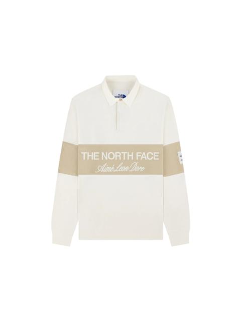 Aime Leon Dore x The North Face Script Logo Rugby Cream