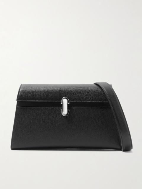 Symmetry textured-leather shoulder bag Black