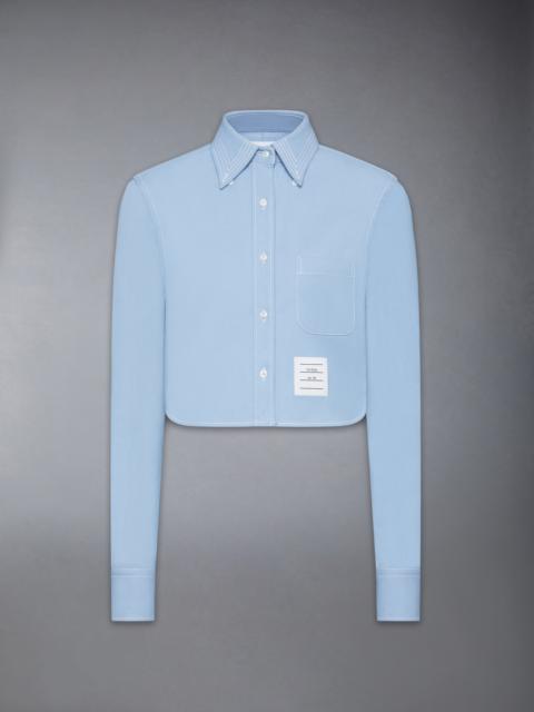 DENIM CLASSIC CROPPED LONG SLEEVE SHIRT