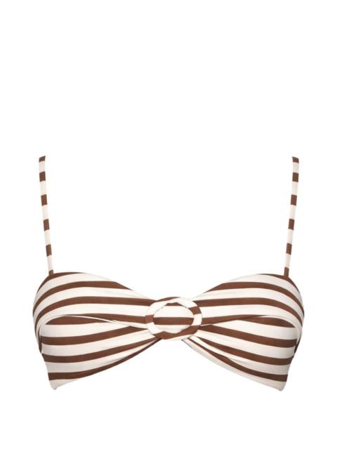 Alouette striped ring bikini top