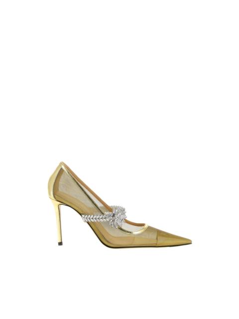 flower-detail pointed pumps