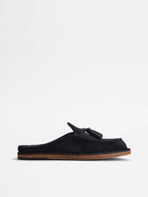 SABOTS IN SUEDE - BLACK