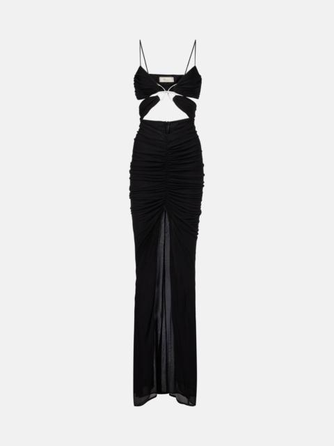 Cutout jersey gown