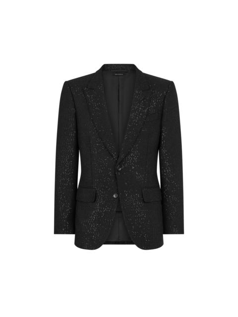 SEQUINED LIGHT BOUCLÈ JACKET