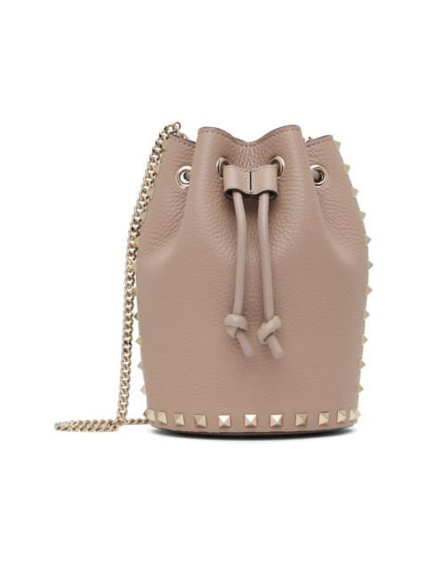 Taupe Mini Drawstring Rockstud Bag