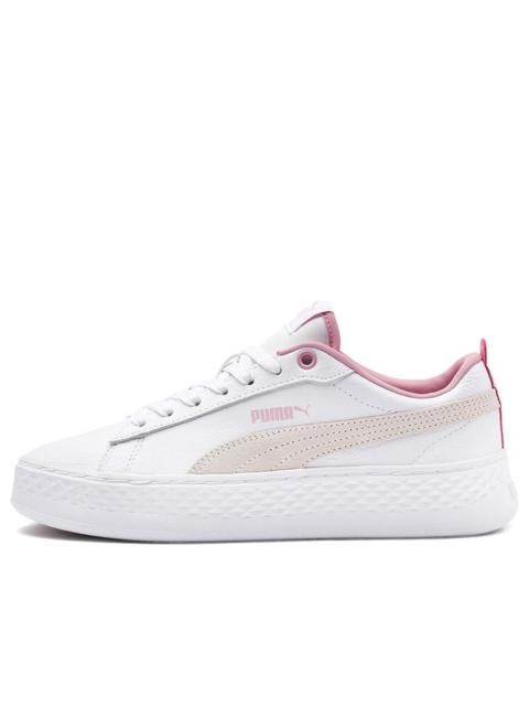 (WMNS) PUMA Smash Platform Low 'White Pale Pink' 366487-08