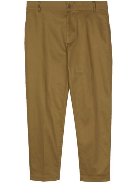 straight-leg gabardine chinos