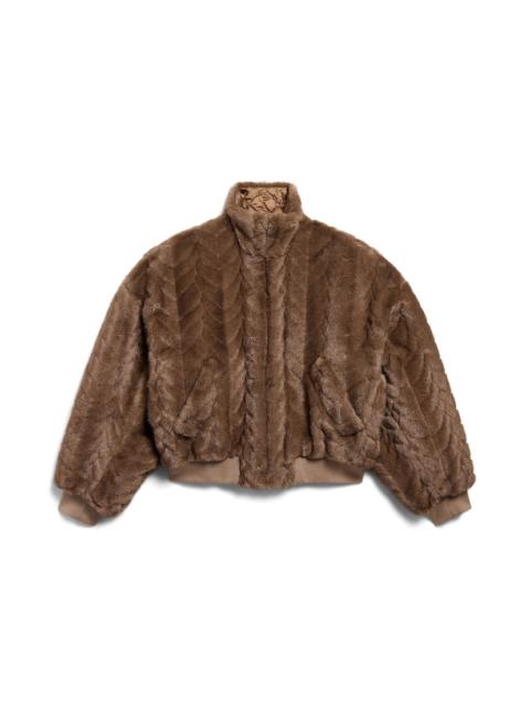 Women's Cropped Jacket in Brown