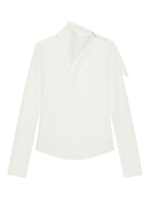 cotton asymmetric blouse