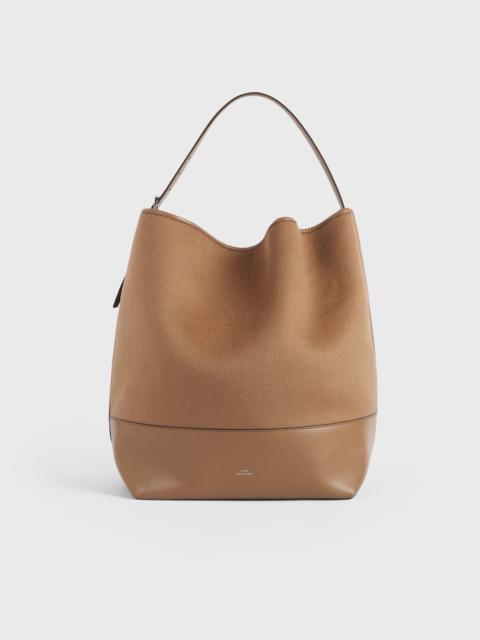 Belted doublé tote camel