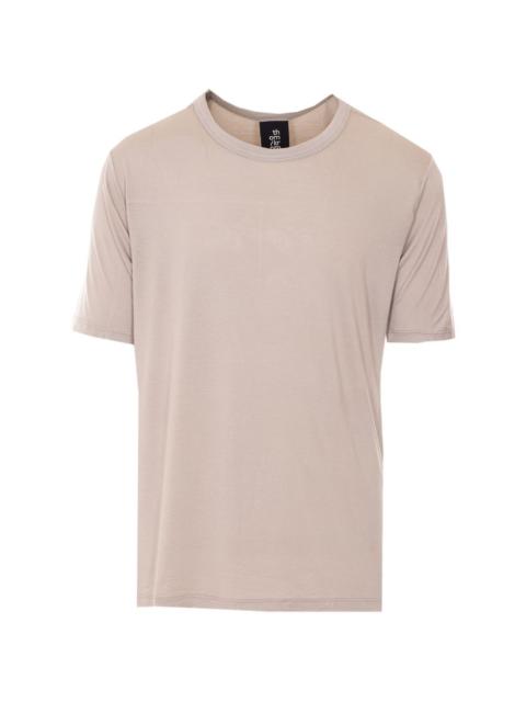 crew-neck elasticated T-shirt