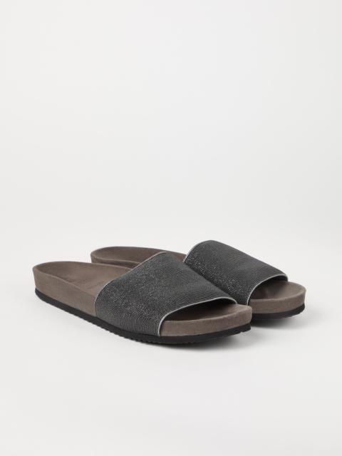 Precious slides in suede