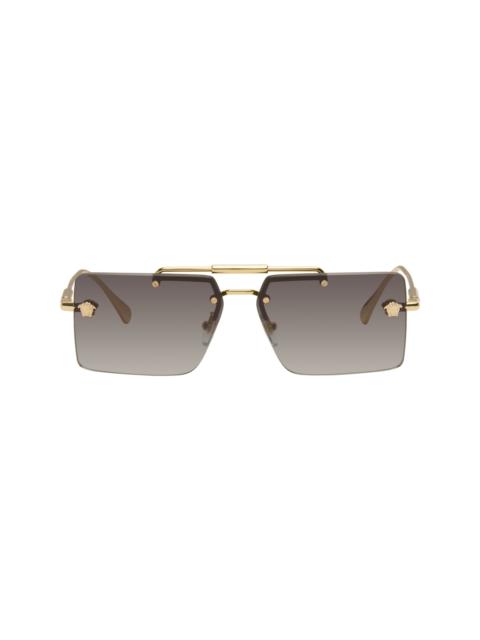 Gold Rimless Sunglasses