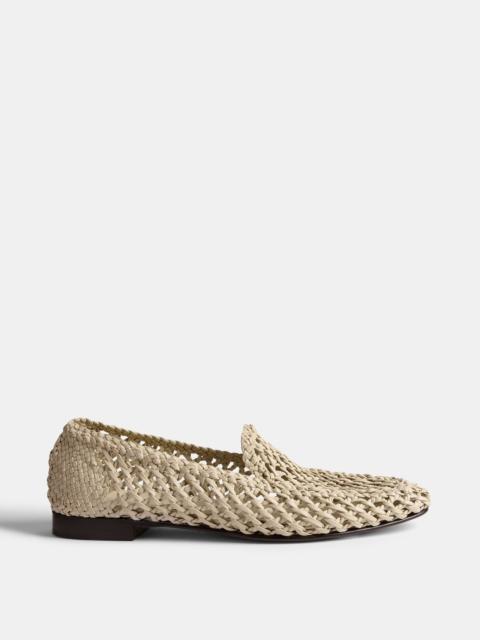 Soft Loafer Knotted / Ecru Leather