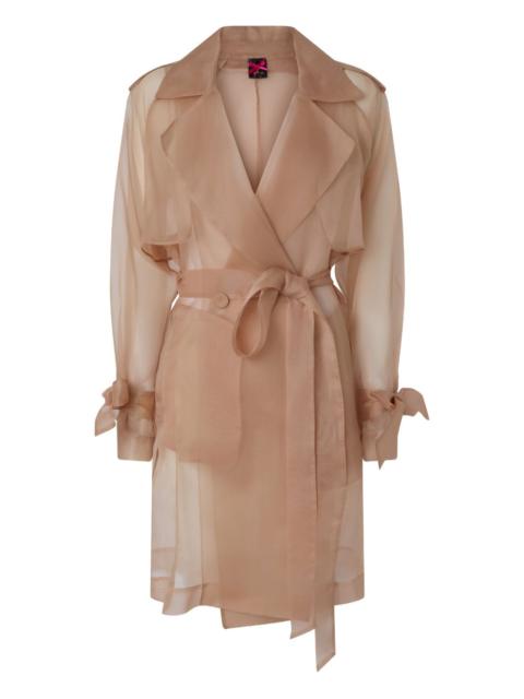 belted silk coat
