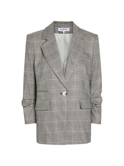 check-pattern blazer