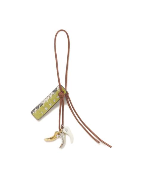leather knotted keyring