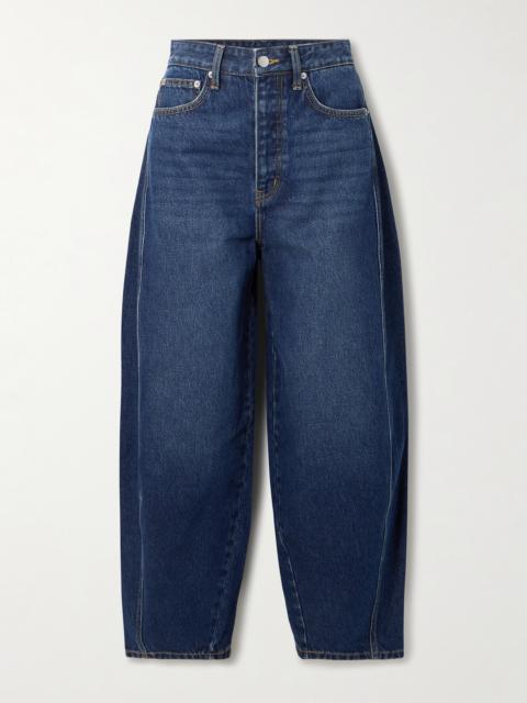Paneled Mid-rise Wide-leg Organic Jeans