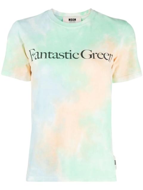 slogan-print cotton T-shirt