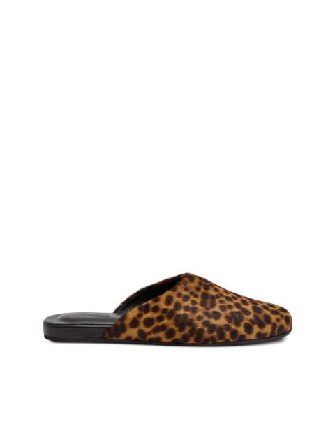 leopard-print mules
