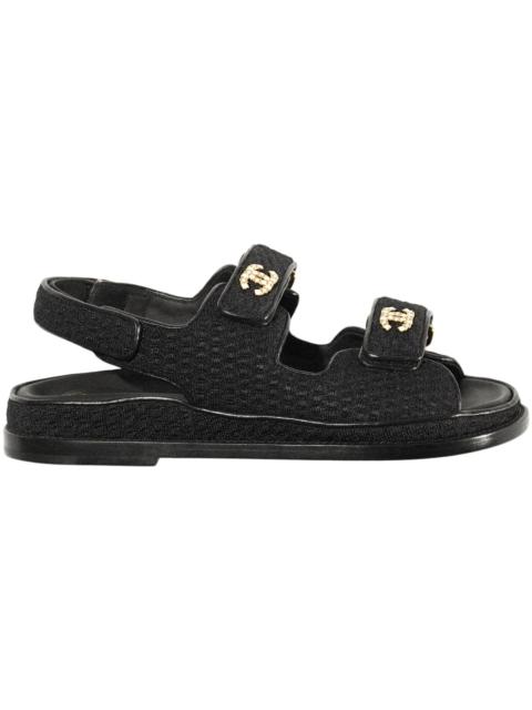 Chanel Dad Sandal Black Knit