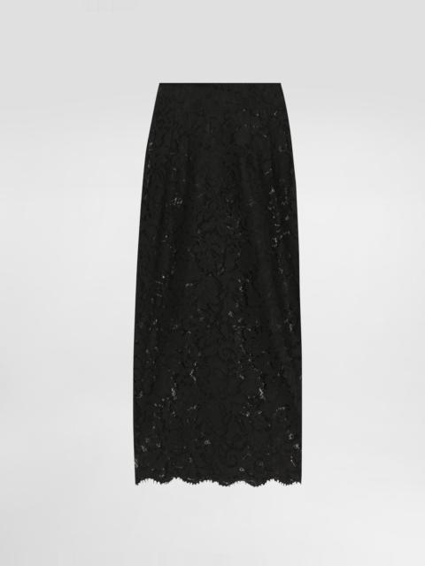 Cordonetto lace midi skirt
