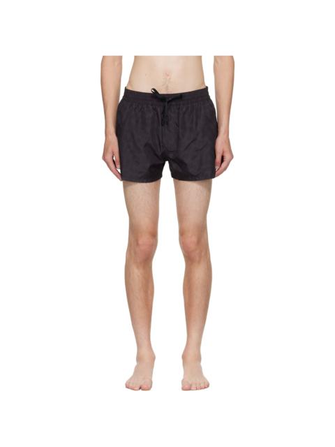 Black Leopard Swim Shorts