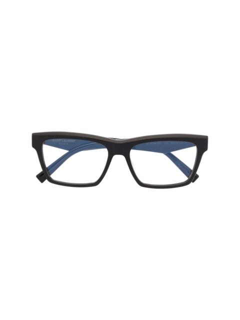 wayfarer-frame glasses
