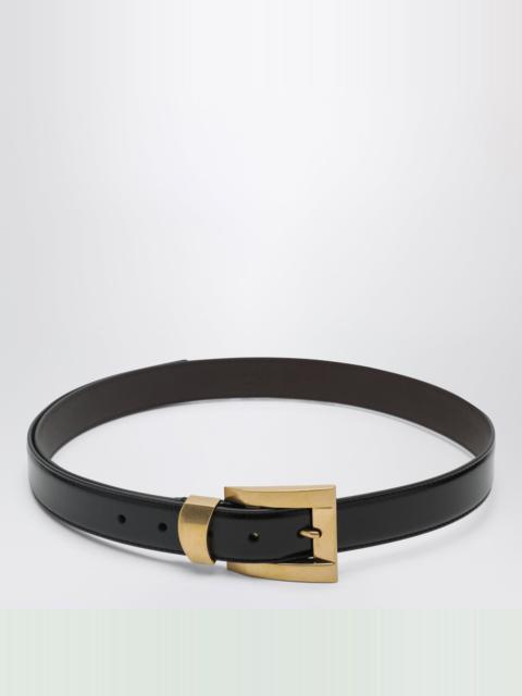 Black leather belt