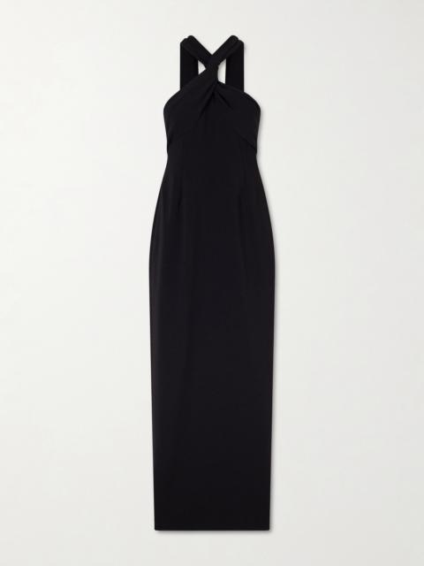 Rona Twisted Crepe Halterneck Gown