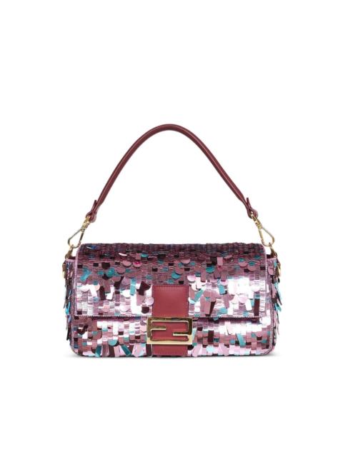 Baguette sequin-embroidered shoulder bag
