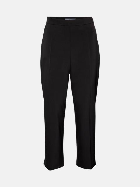 High-rise cropped pants