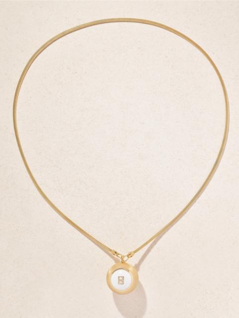 Magic Ball Indian 18-karat Gold, Enamel And Diamond Necklace