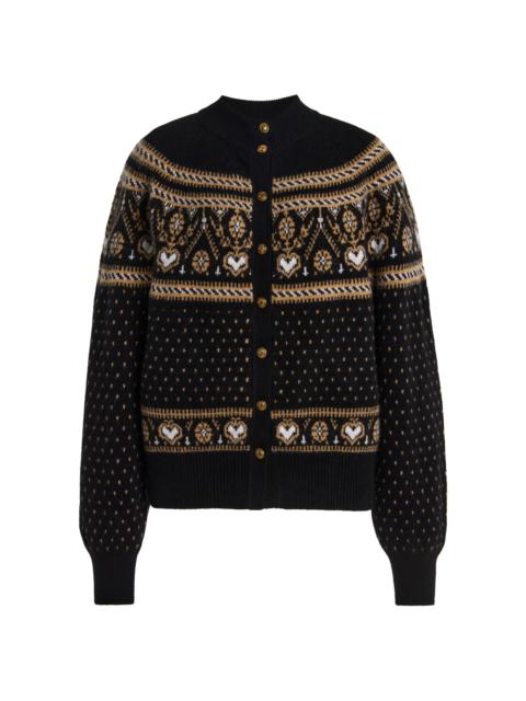 Marc Fair Isle Cashmere Cardigan black