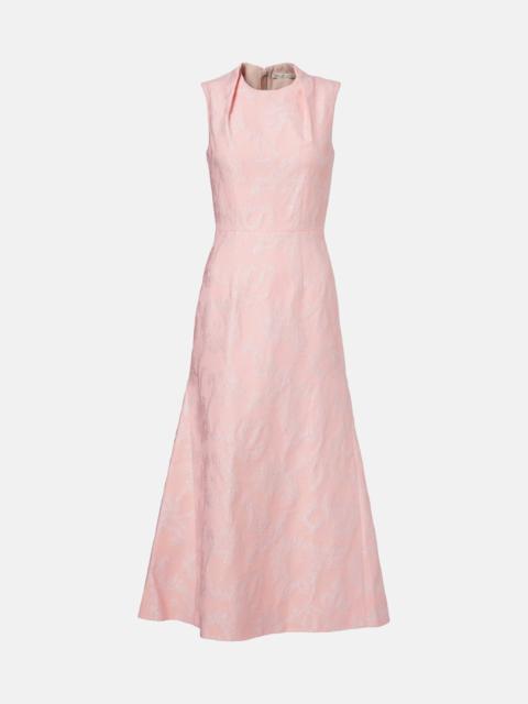 Kissa jacquard midi dress