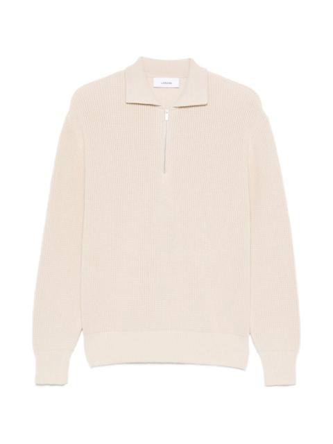 half-zip polo sweater