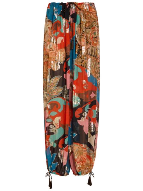 Etro Patterned Balloon-leg Silk Trousers