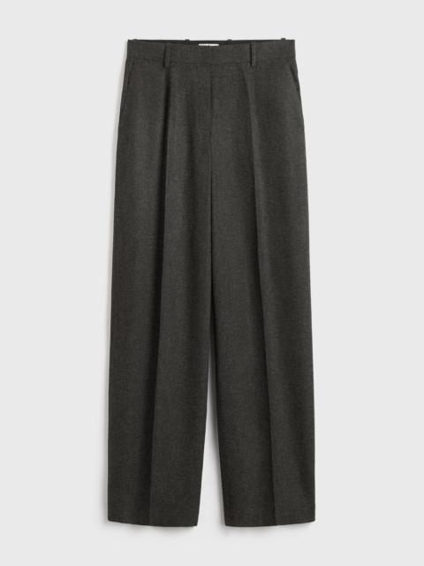 Wide flannel trousers charcoal