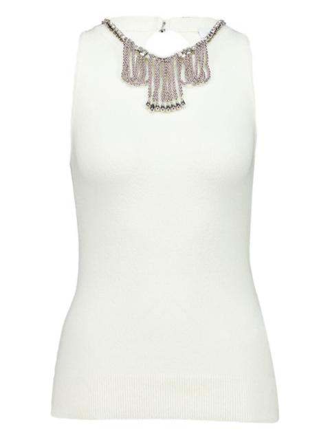 embellished sleeveless tank top