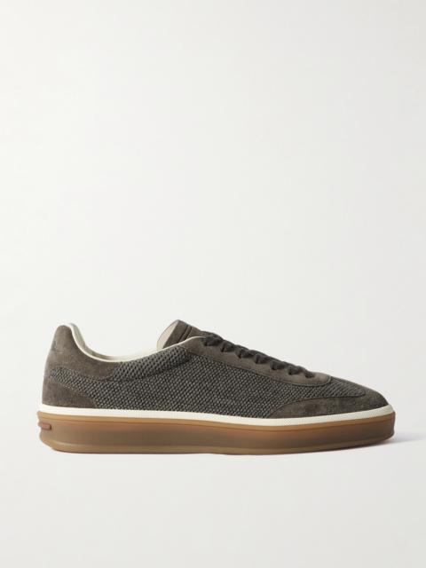 Tennis Walk Suede-trimmed Wool Sneakers